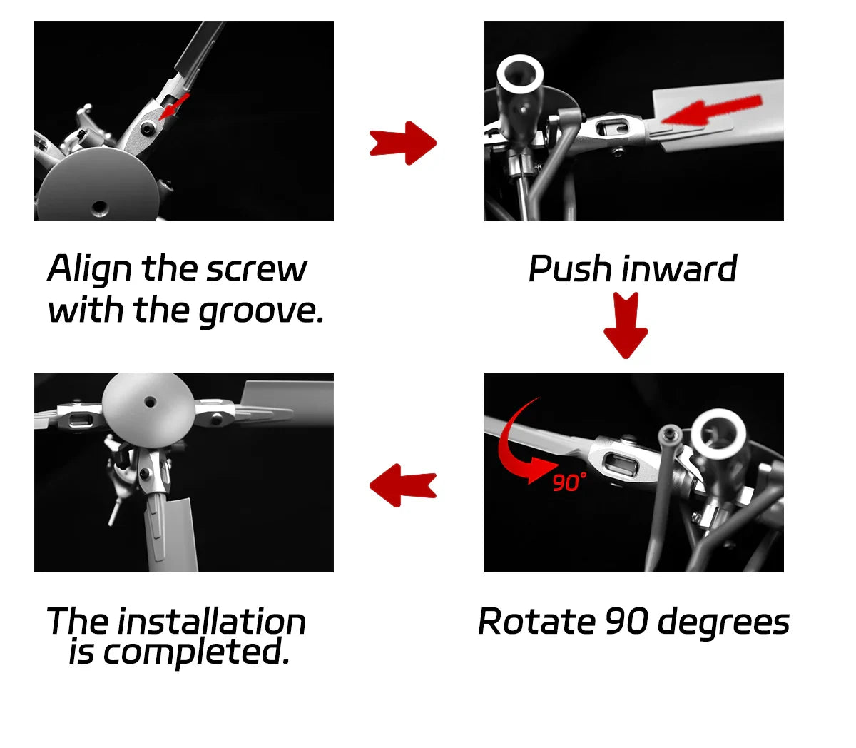 Flywing FS91 Quick 4 Blade Rotor Head set