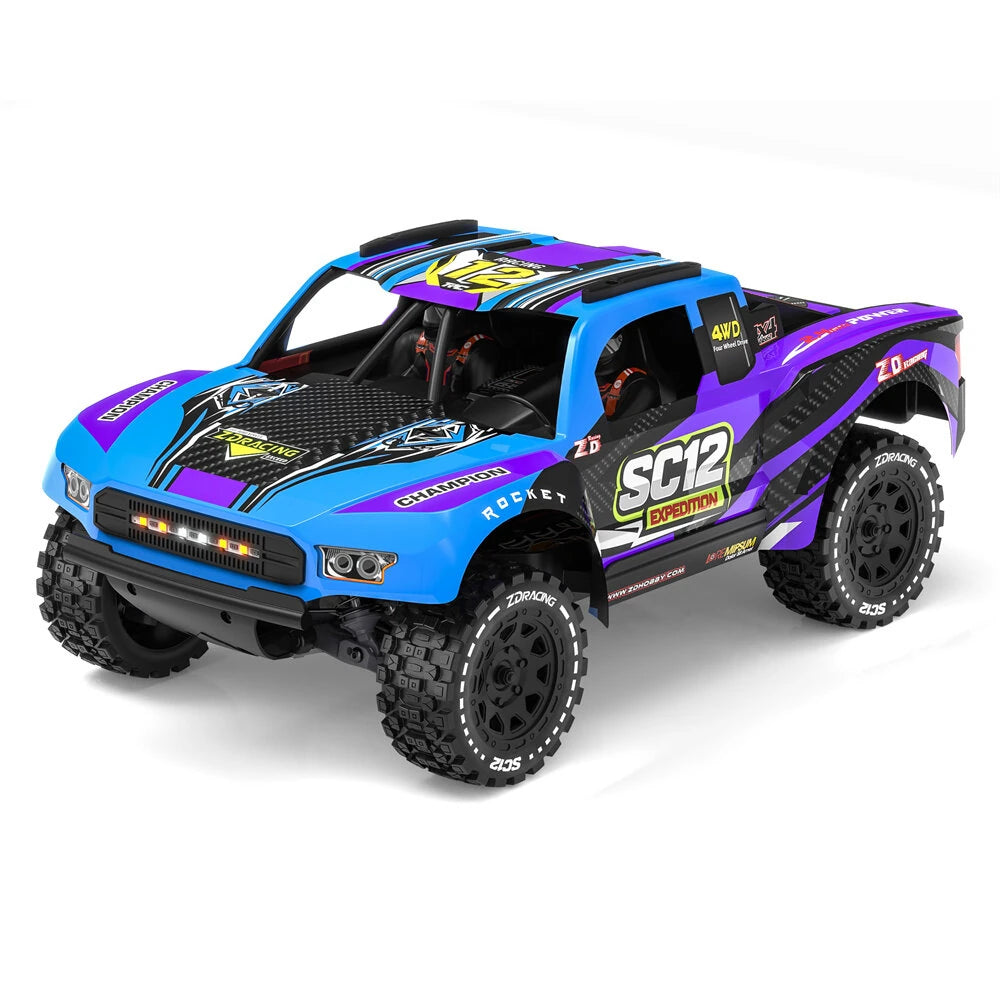 ZD Racing 1/12 Scale 4WD SC12 Brushless Off-Road RC Short Course Truck - RTR