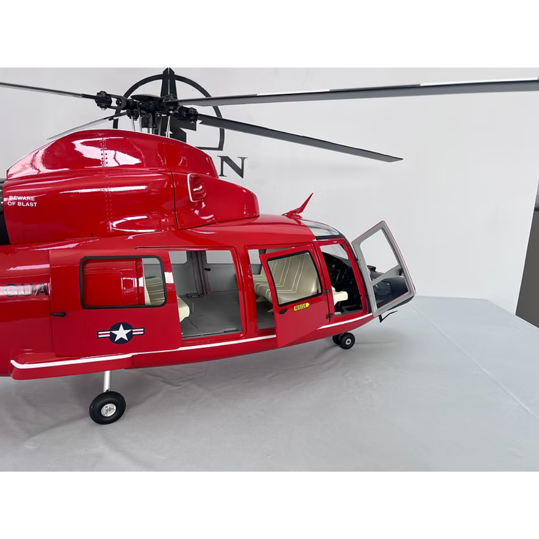 ROBAN 800 AS-365 "Coast Guard" SuperScale Helicopter W/Mechanics - ARF