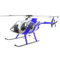 ROBAN 800 MD-500E Blue SuperScale Helicopter W/Mechanics - ARF