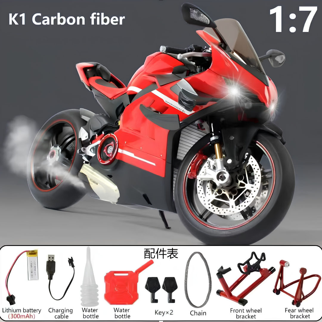 MN M92334-6-K1 Carbon Fibre V4S RC Motorcycle - RTR