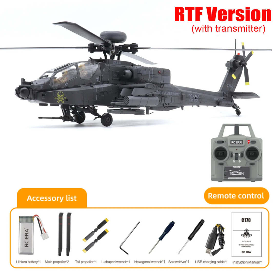 RC ERA C170 AH-64 Apache 1/48 Scale Auto Stabilised Helicopter