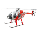 ROBAN 800 MD-500E Red SuperScale Helicopter W/Mechanics - ARF