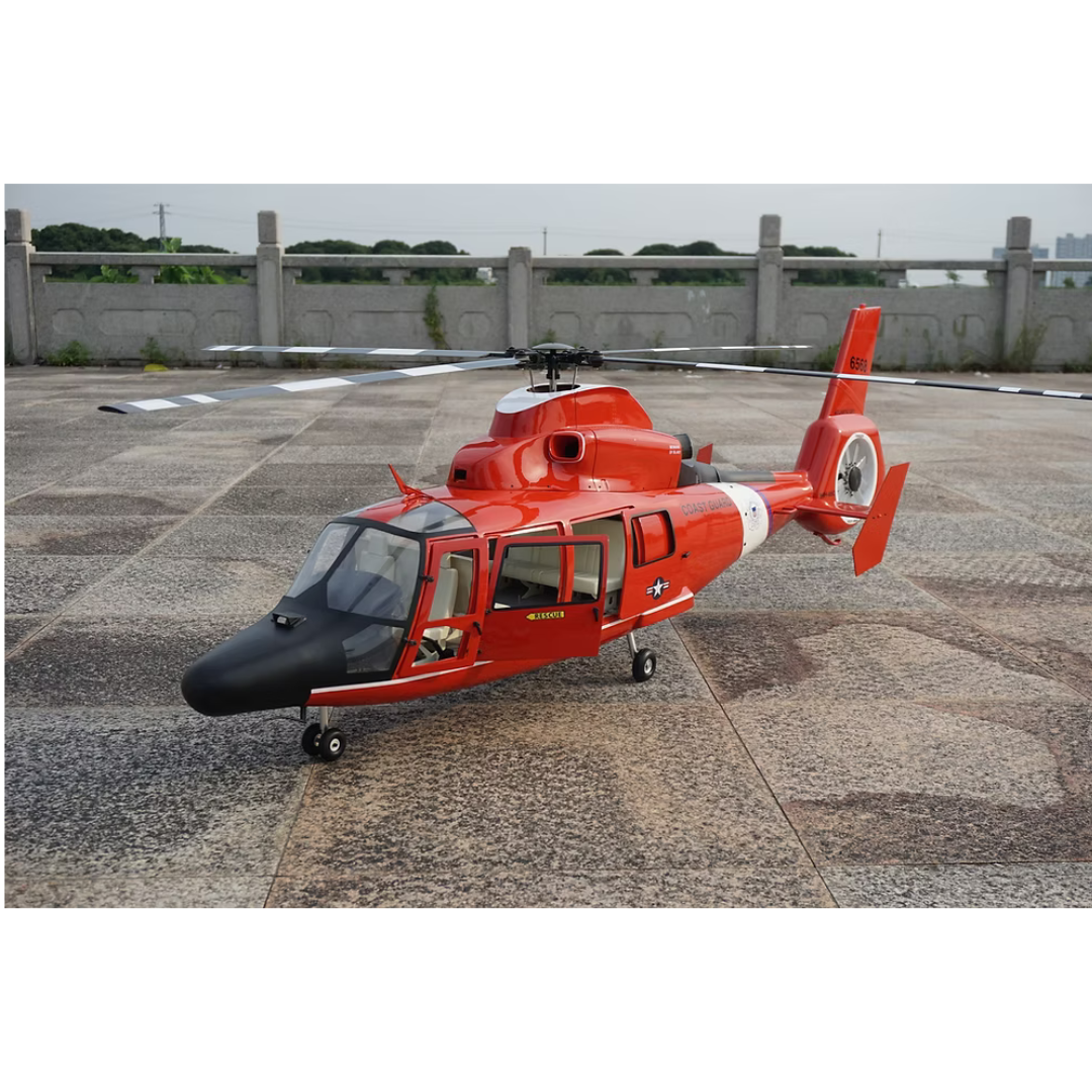 ROBAN 800 AS-365 "Coast Guard" SuperScale Helicopter W/Mechanics - ARF