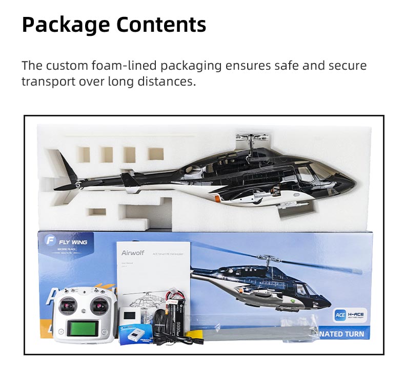 Flywing 450L Airwolf V3 Remote Control Helicopter - RTF