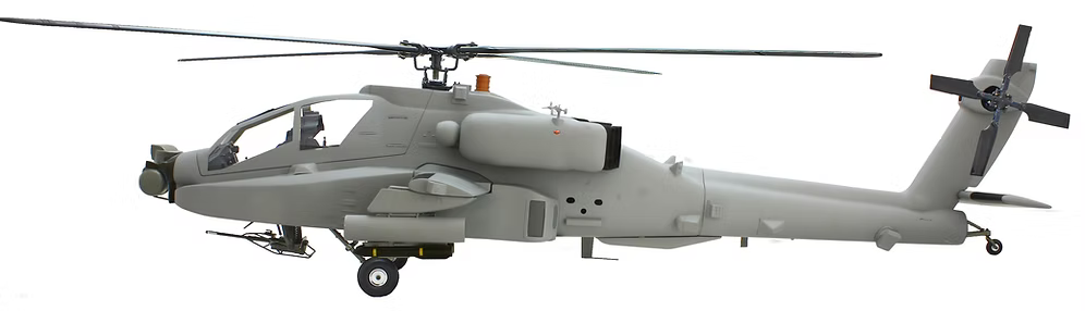 ROBAN AH-64 Apache Grey 700 Size Scale Helicopter With Mechanics - ARF