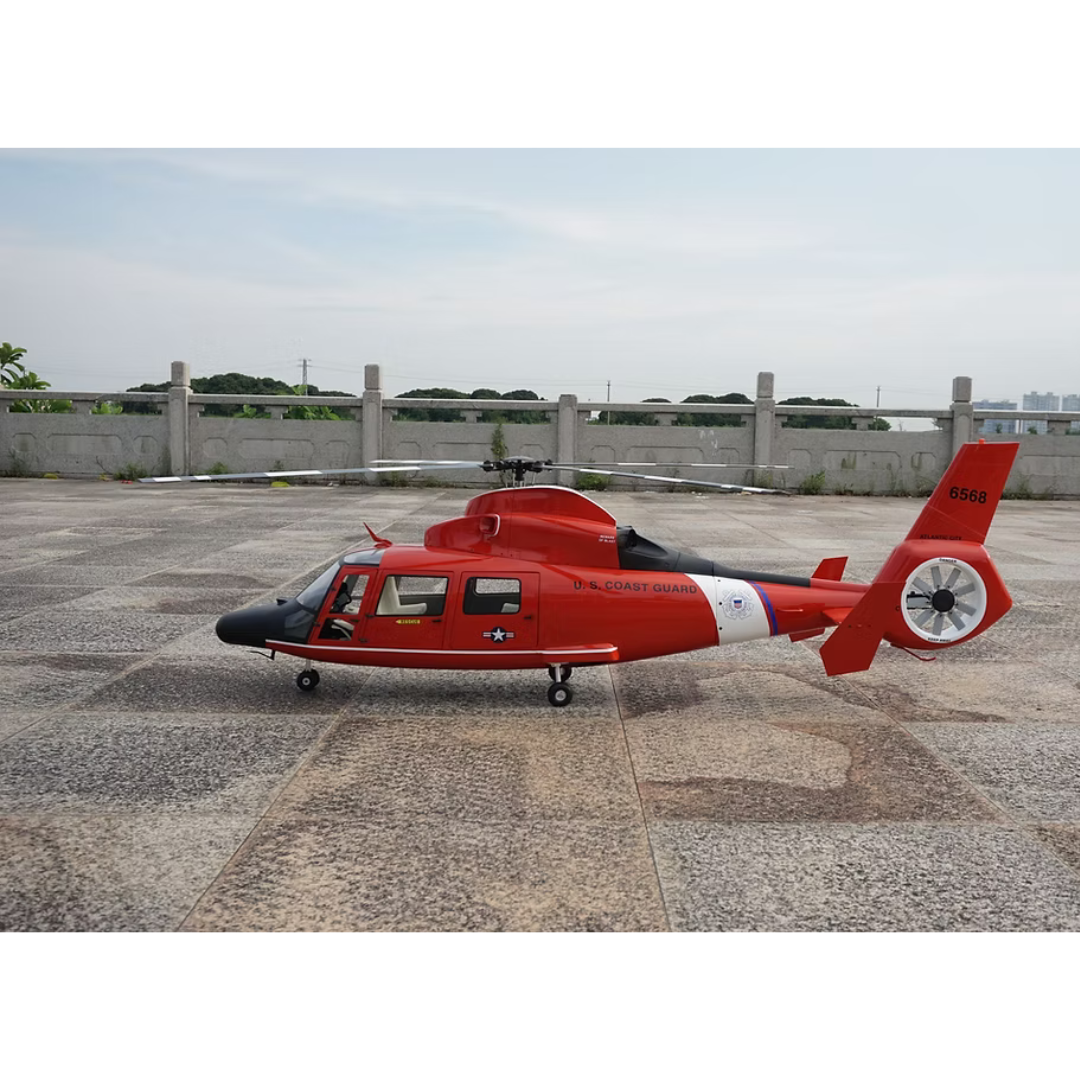 ROBAN 800 AS-365 "Coast Guard" SuperScale Helicopter W/Mechanics - ARF