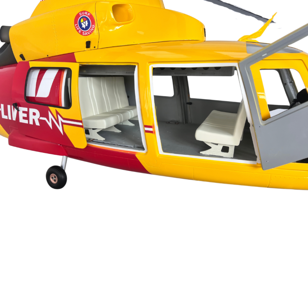 ROBAN 800 AS-365 "Life Guard" SuperScale Helicopter W/Mechanics - ARF