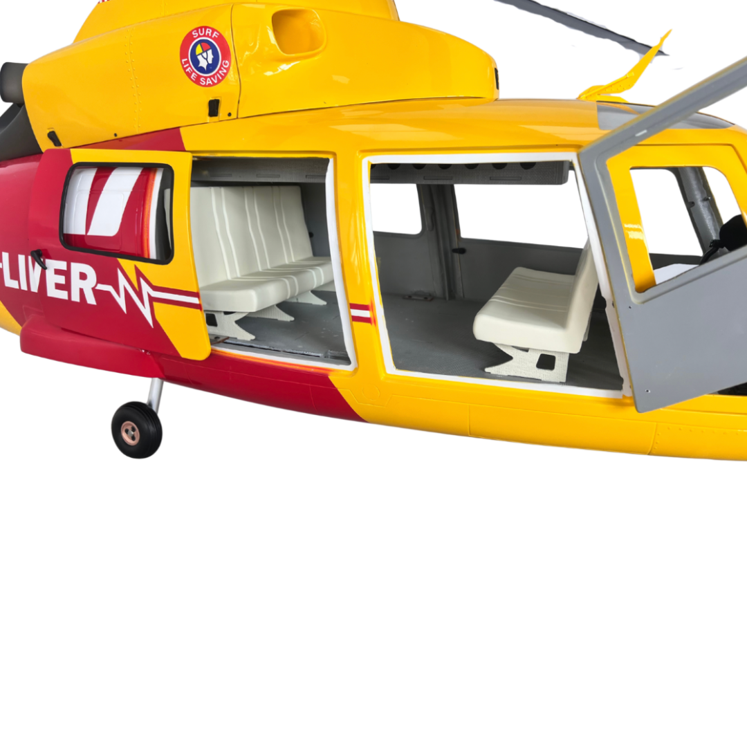 ROBAN 800 AS-365 "Life Guard" SuperScale Helicopter W/Mechanics - ARF