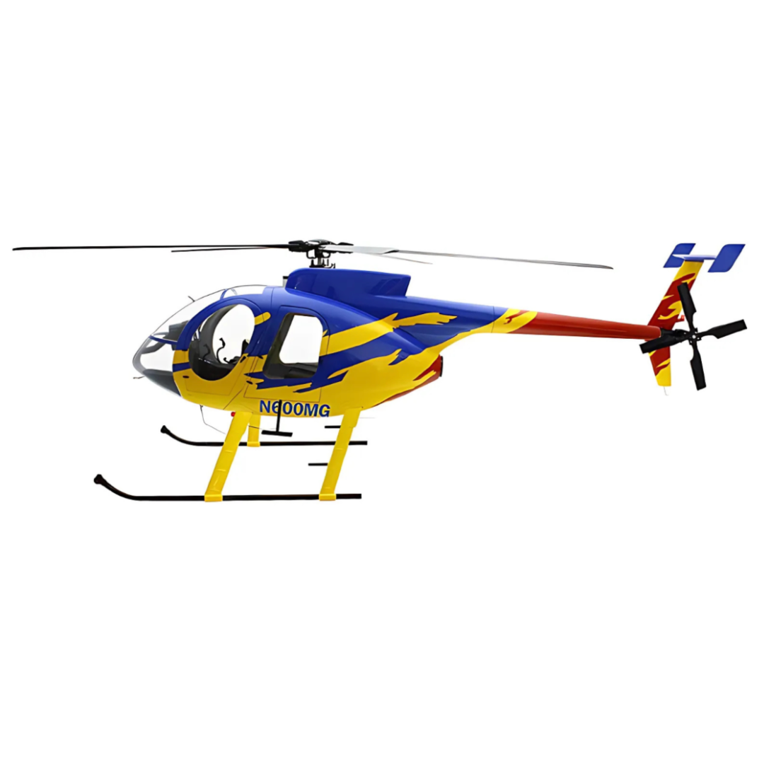ROBAN 800 MD-500E Y/B/R SuperScale Helicopter W/Mechanics - ARF