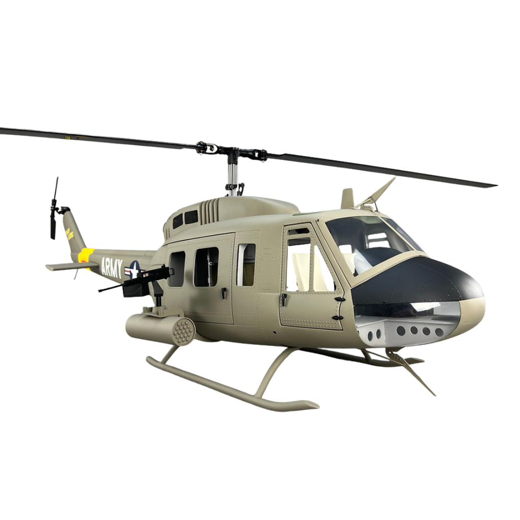 ROBAN 800 Size UH-1D Huey Army Scale Helicopter W/Mechanics - ARF