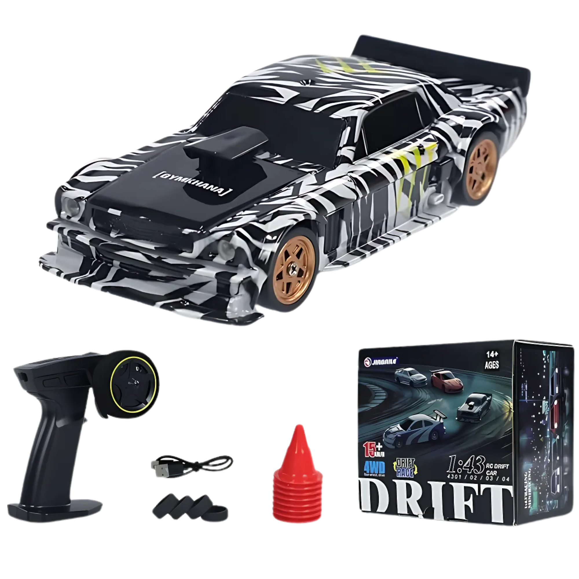 JIABAILE 1/43 Hoonigan RC Micro Drift Car with Gyro Stabilisation System - RTR