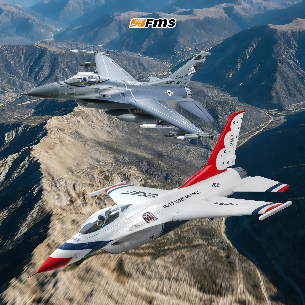 FMS 64mm F-16 V3 EDF Jet - PNP