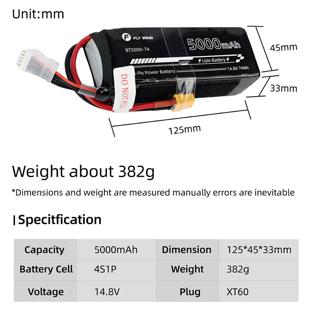 Flywing 5000mah 4S Battery