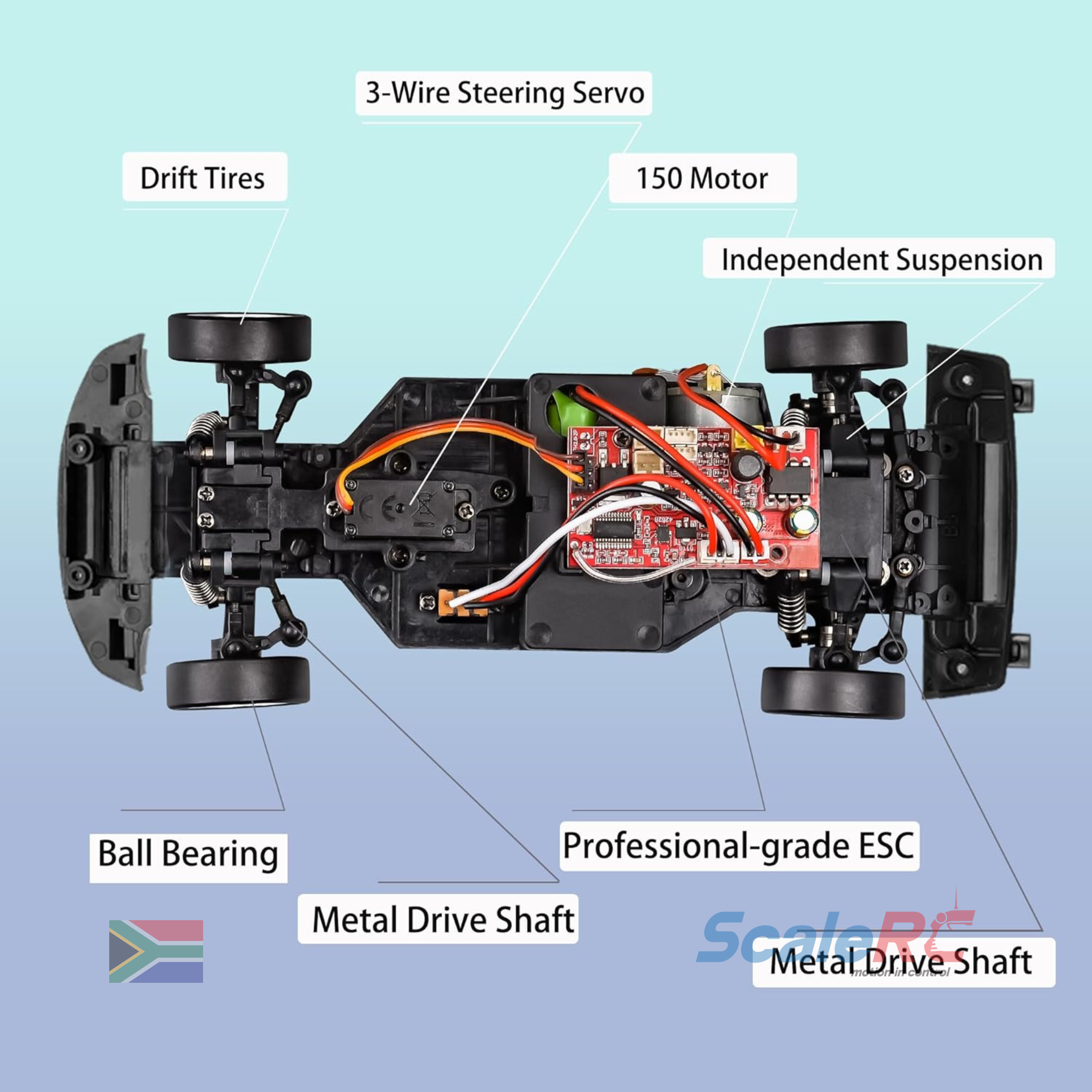 LDRC 1/18 Scale MX-5 RC Drift Car - RTR