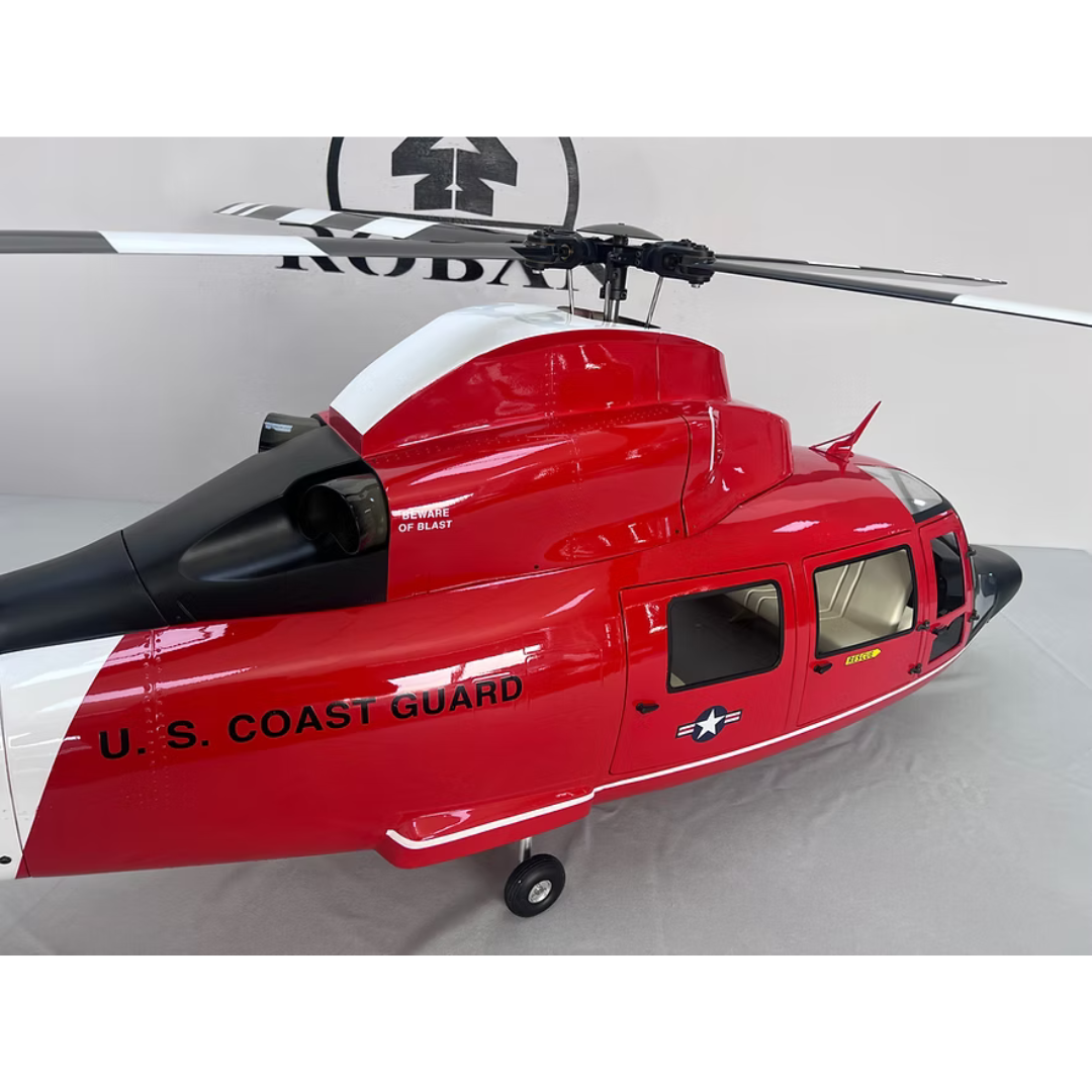 ROBAN 800 AS-365 "Coast Guard" SuperScale Helicopter W/Mechanics - ARF
