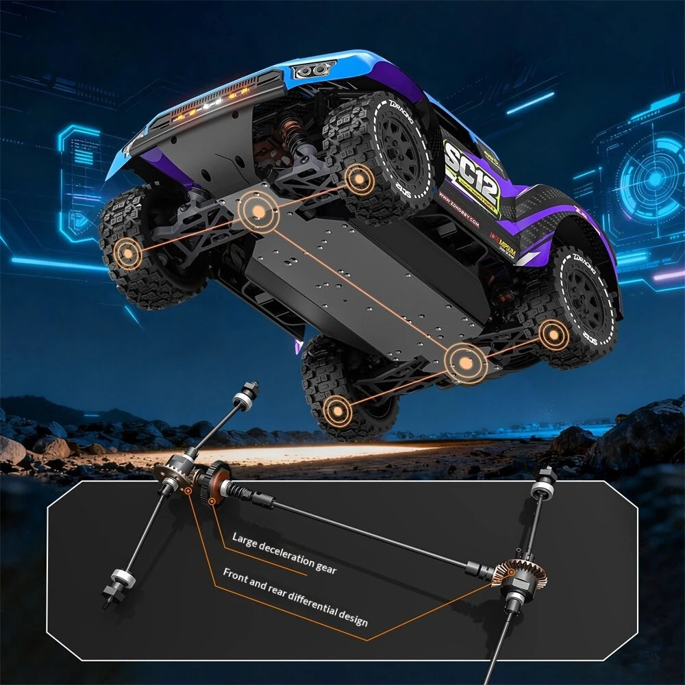 ZD Racing 1/12 Scale 4WD SC12 Brushless Off-Road RC Short Course Truck - RTR