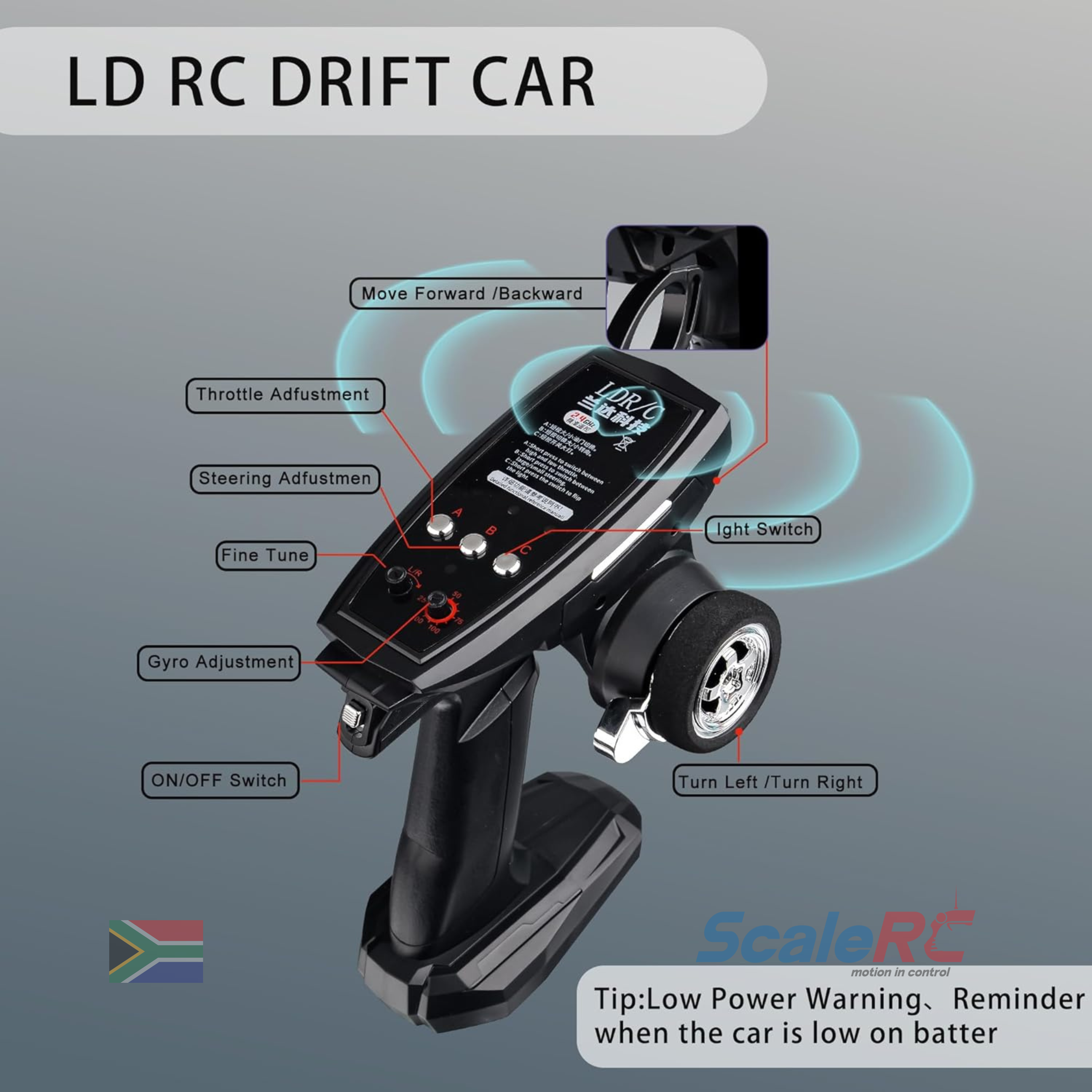 LDRC 1/18 Scale MX-5 RC Drift Car - RTR