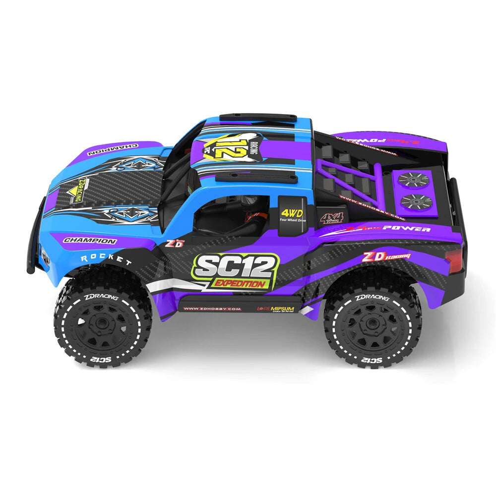 ZD Racing 1/12 Scale 4WD SC12 Brushless Off-Road RC Short Course Truck - RTR