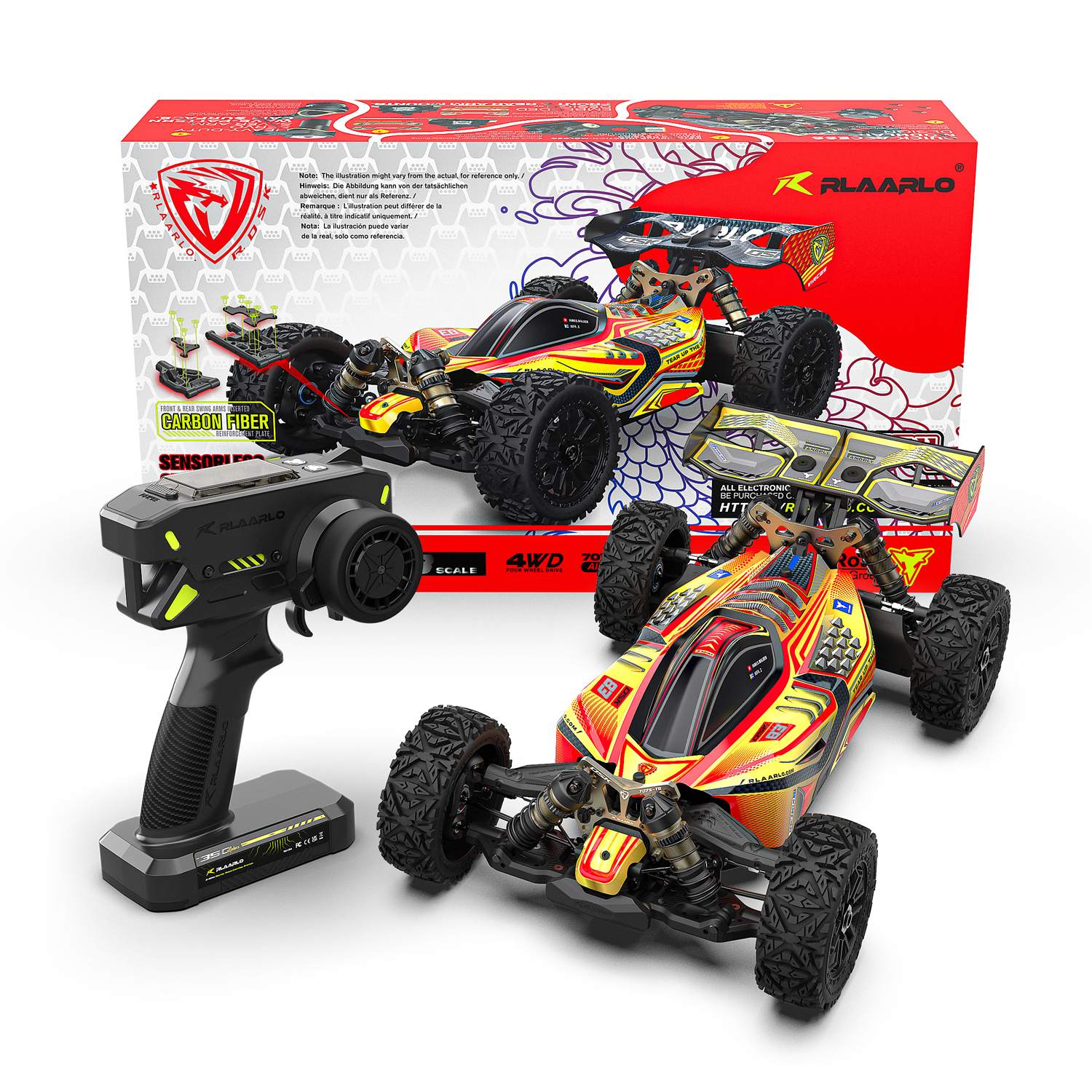 Rlaarlo 1/8 Scale 4WD Brushless Dragon Scale Knight Buggy - RTR