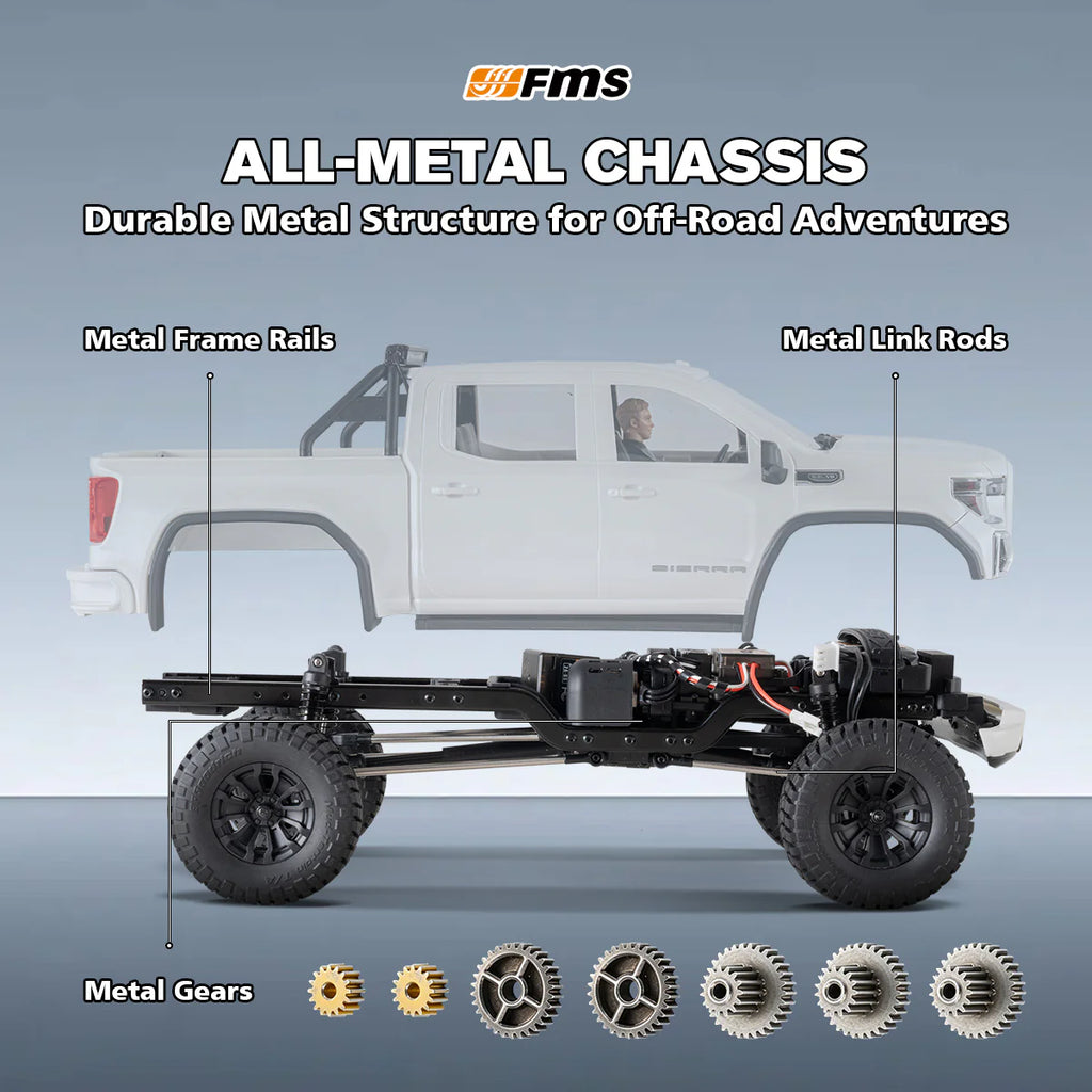 FMS FCX18S 1/18 Scale GMC Sierra S Brushless - RTR