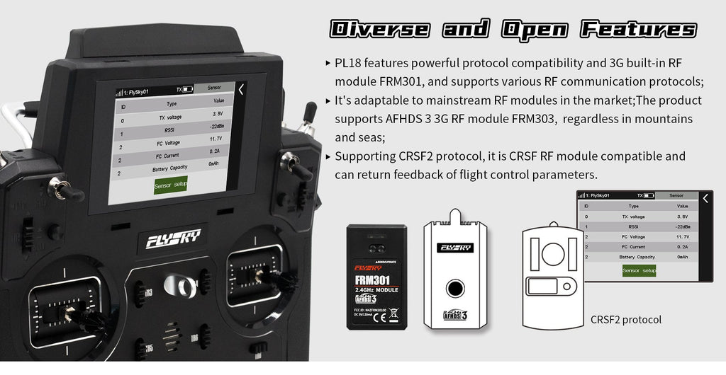 FLYSKY PL18 Remote W/Receiver For Boats, Cars, Planes & Helicopters
