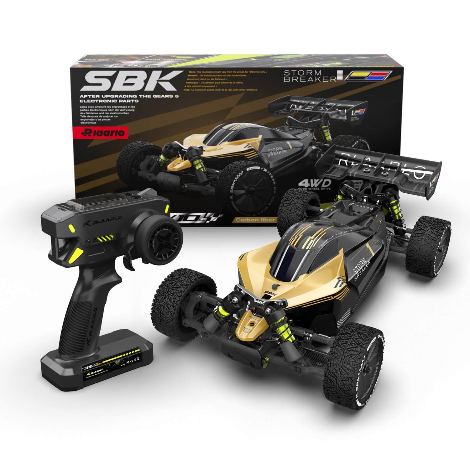 Rlaarlo 1/10 Scale 4WD Storm Breaker Carbon Fiber Brushless Buggy - RTR