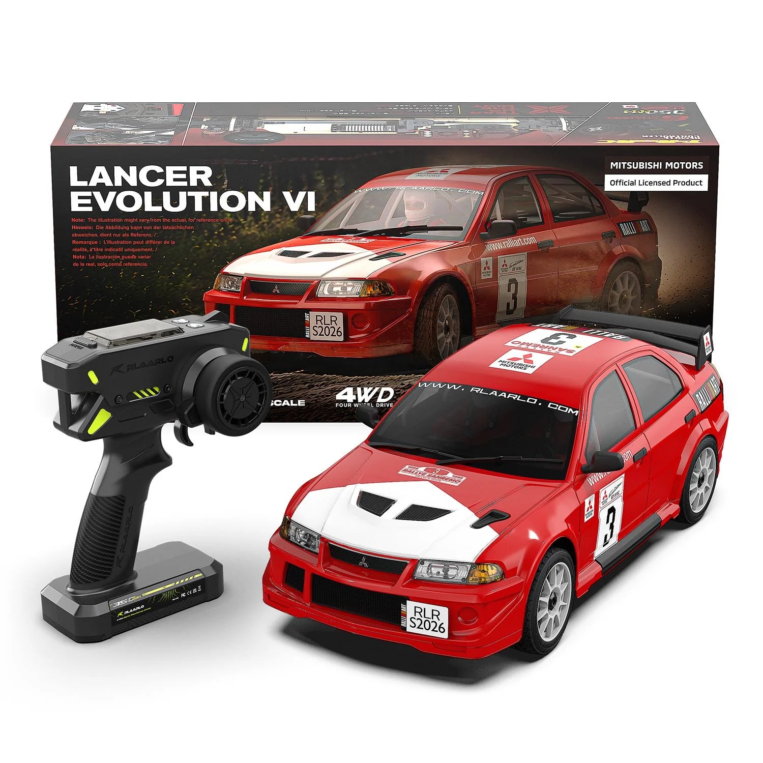 Rlaarlo 1/7 Brushless Mitsubishi EVO 6.5 TME Licensed RTR RC Rally Car