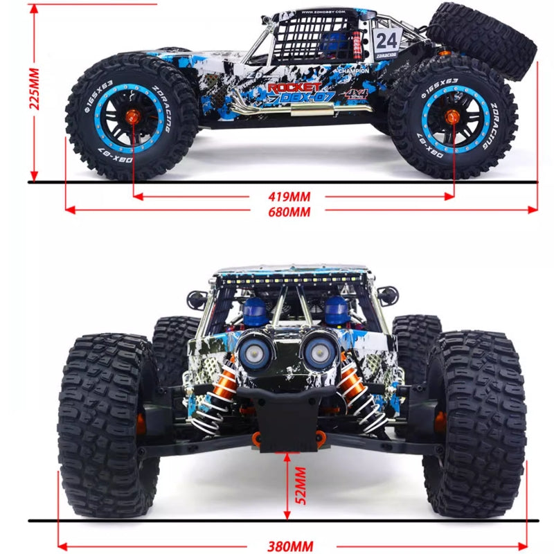 ZD Racing 1/7 Scale DBX-07 4WD RC Desert Buggy Racing Car