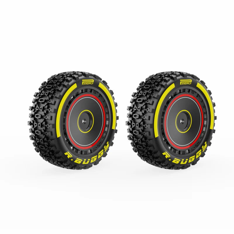 Rlaarlo Front Red Tire Assembly For X12S Buggy