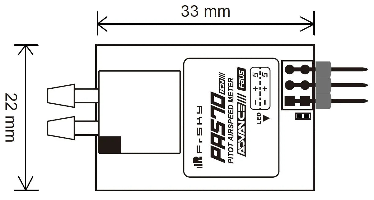 FrSky PAS70 Advanced ADV Air Speed Sensor