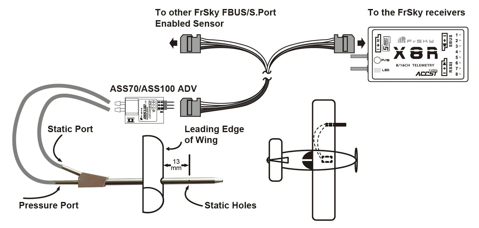 FrSky PAS100 Advanced ADV Air Speed Sensor