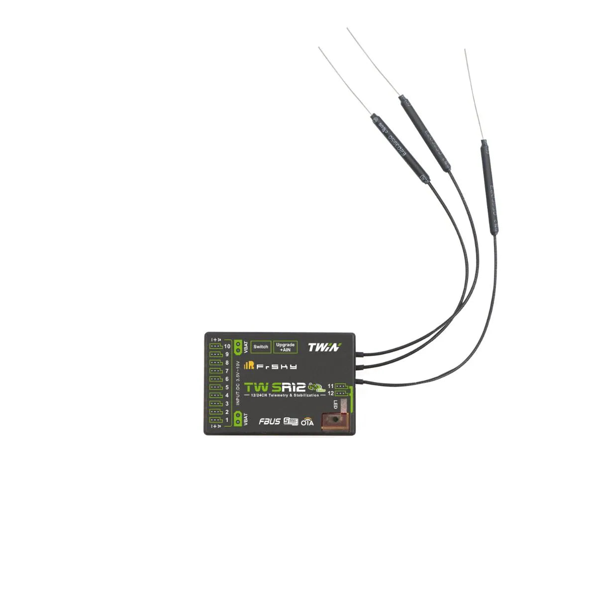 FrSky TW-SR12 Dual 2.4Ghz W/Advanced ADV Stabilisation - Receiver
